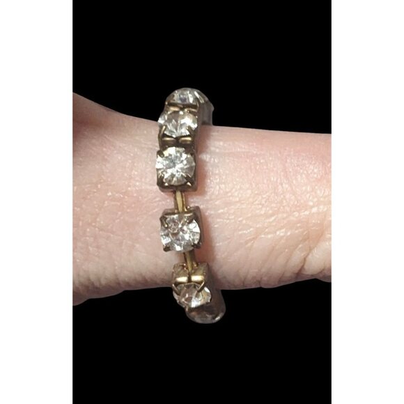 Chunky Oversized Rhinestone Link Fashion Ring Size 12 1/2 - Picture 4 of 6